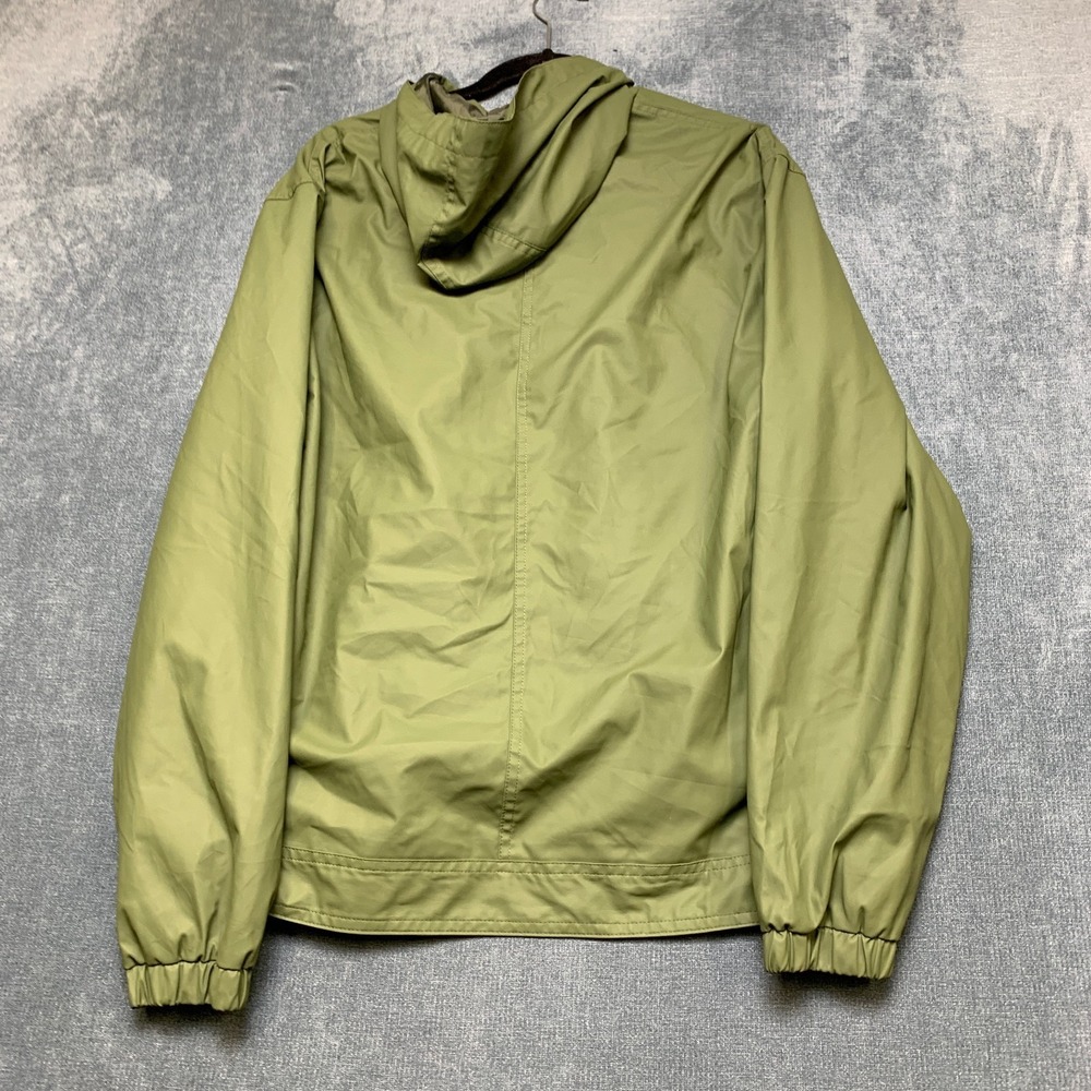 Weatherproof Vintage Hooded Rain Jacket Mens Medium Green Lined Full Zip Winter - Picture 9 of 13